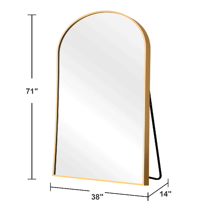 Miroir pleine grandeur Alirra, Doré, 71 po x 38 po