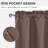 1 Panel Valance Curtains for Living Room, Kitchen Valance for Windows, Basement Window Curtains, 42 X 12 Inch-139480741-139480756