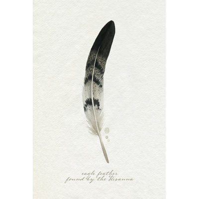 Found Feather I - Wrapped Canvas Painting