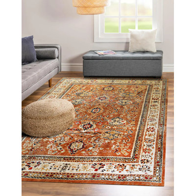 Tapis brun noué à la main
