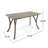  Brizio 59'' Wide Rectangular Transitional Natural Acacia Wood Dining Table with Slat Panel Top, Curved Legs & Outdoor Design-100505474