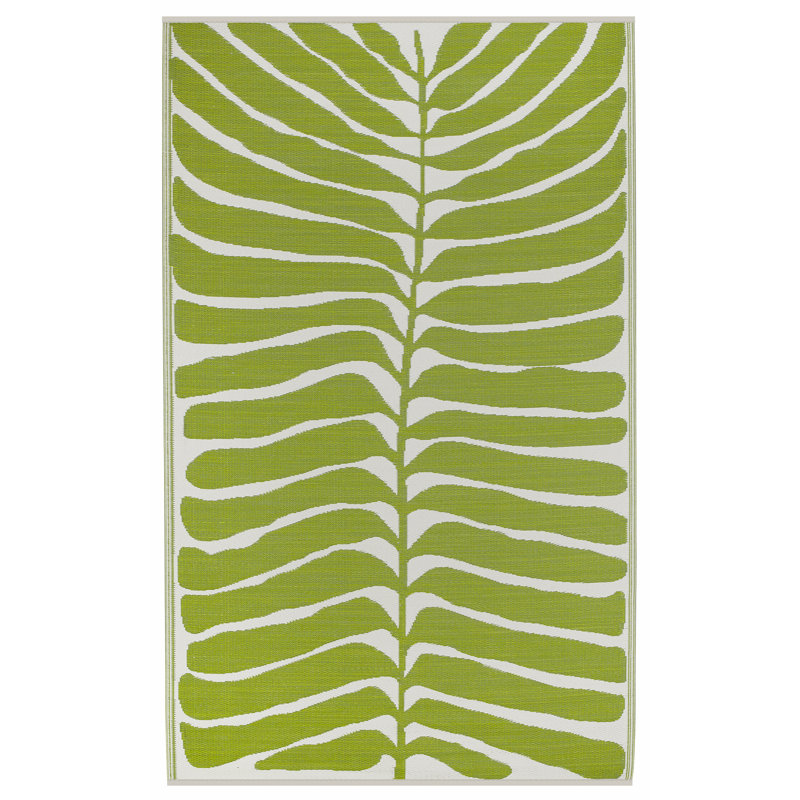 Outdoor Rug Plastic Straw Rug Waterproof Patio Joelouis, Hilo - Green, Rectangle 8' x 10'