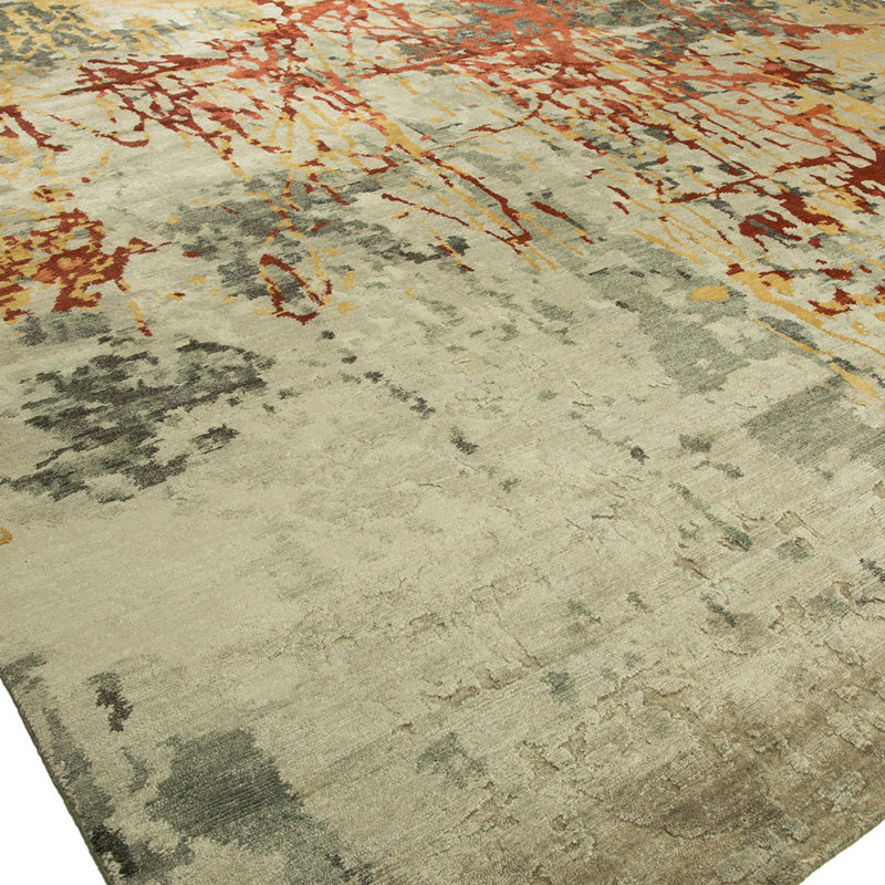 Hand Knotted Area Rug, Rectangle 3' x 5'