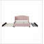 Lit plateforme tapissier avec tête de lit à oreilles, un lit gigogne simple et 2 tiroirs, aucun sommier nécessaire-1504594492