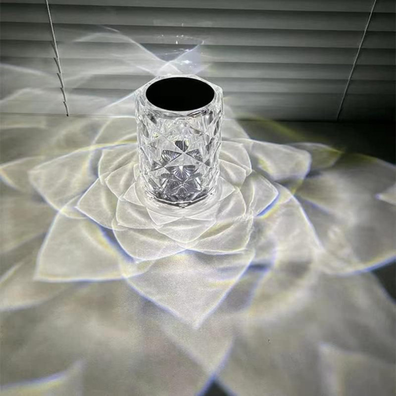 Lampe de table en cristal avec changement de couleur RVB, tactile et télécommande, veilleuse à intensité variable pour la chambre à coucher, le salon, l'éclairage ambiant pour le dîner, les bars, la salle de jeux