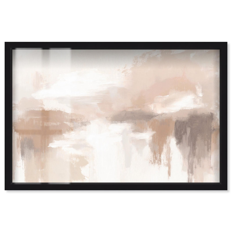 «Beige Dissolve I Boho» par Art Remedy, H 31 po x l 46 po, Noir