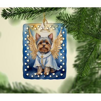 Ornement en porcelaine Yorkshire Terrier My Angel