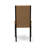 6 Piece Kitchen Table Set Contains a Rectangle Dining Table with X-Legs and 4 Light Sable Linen Fabric Parson Chairs with a Bench, Wire brushed Black-1598591955