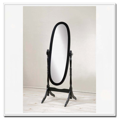 Miroir de plancher en bois