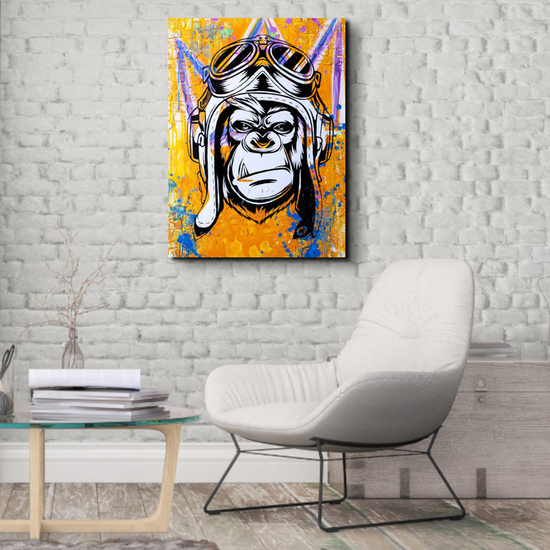 «Aviator» par Pratikacha Muir - reproduction d'art sur toile tendue, H 18 po x l 15 po x P 1,5 po
