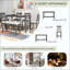 Ensemble de 6 tables de salle à manger à hauteur de comptoir avec 4 chaises et un banc pour la salle à manger-424268224-424268227-424268231-424268236