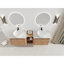 Meuble-lavabo mural 72 po avec lavabo d'art en céramique et 1 tablette de rangement, 4 portes à fermeture douce, emballage KD, contreplaqué