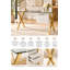 Bureau d'écriture Pangea Home Beverly - Bureau d'écriture moderne de 51 po - Bureau pour espace de travail à domicile ou chambre à coucher - Laque blanche avec bureau en X doré-70958190