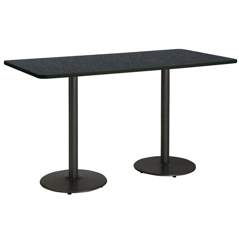 Mode Breakroom Table, Crisp Linen, 42" H x 84" L x 36" W, Black