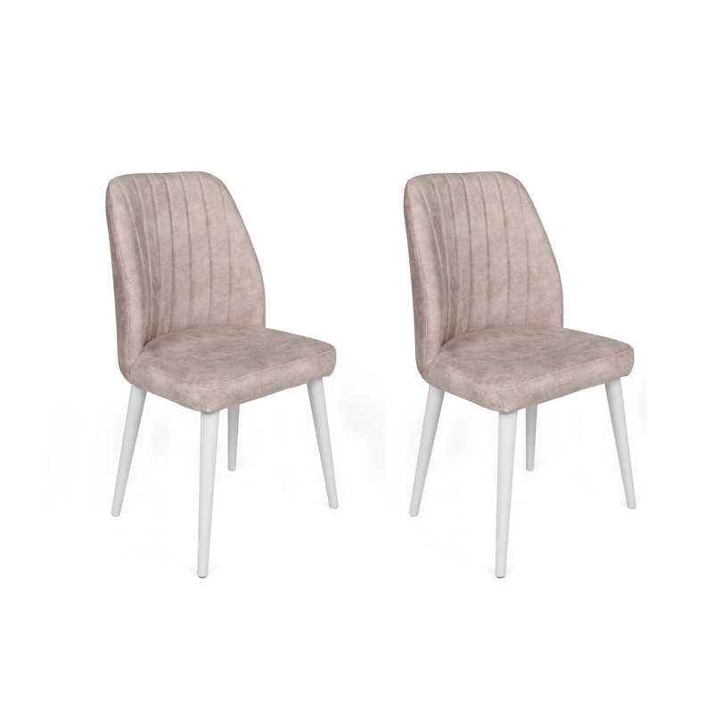 Ensemble de chaises (2 pièces), Crème, Blanc, 2