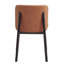 Chaise d'appoint chameau polie et noire rembourrée (ensemble de 2)