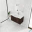 Armoire de salle de bain 36 po avec lavabo en résine, portes à fermeture en douceur et fixation flottante pour les salles de bain modernes