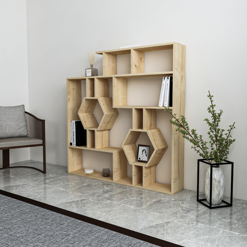Swenson 134cm H x 134cm W Bookcase, Oak