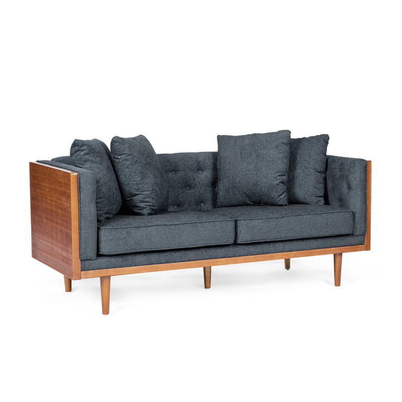 Jorida Upholstered 69.25'' Loveseat, Charcoal