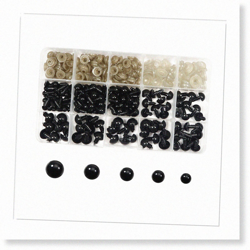 150pcs Assorted Plastic Safety Eyes with Washers