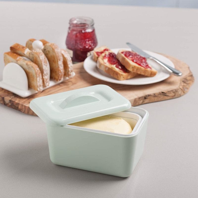 Zeal Melamine Butter Dish, Sage Green