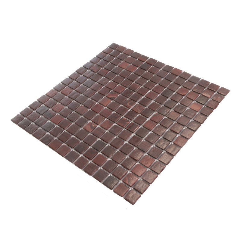 Dune 0.8" x 0.8" Glass Grid Mosaic Wall & Floor Tile, Ruby Red