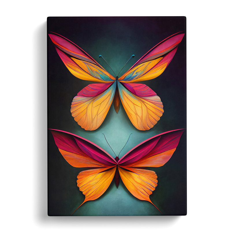 XC1022-1543X Colourful Butterflies No.2 - Wrapped Canvas Print, 76cm H x 50cm W x 3cm D