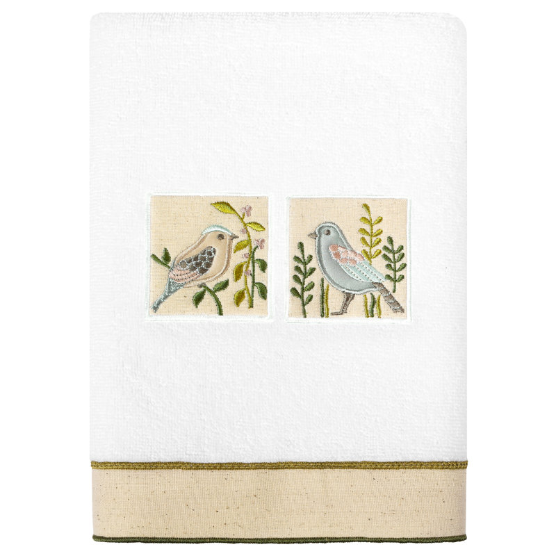 Ensemble de serviettes 3 pièces en coton turc, Blanc