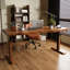 Bureau rectangulaire en bois massif noyer-1441928844