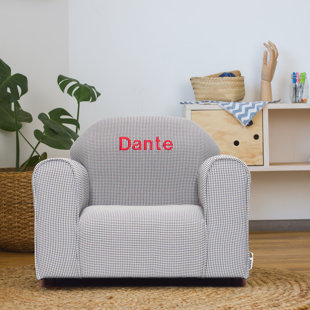 Keet Personalized Kids Club Chair, Gingham
