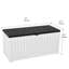 Grande boîte de rangement en résine pour l'extérieur 120 gallons Edrosie Inc, blanc et noir-129532082-132785587