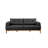 Elegant 3-Seat Sofa, Anthracite & Atlantic Pine, 87.8 x 32.3 x 37.0 inches | Durable HORNBEAM & FIR TREE Frame, 100% Polyester Fabric | Soft Foam Seating with Wooden Legs (6.7 inches) | Perfect for Modern Living Rooms-1341689883