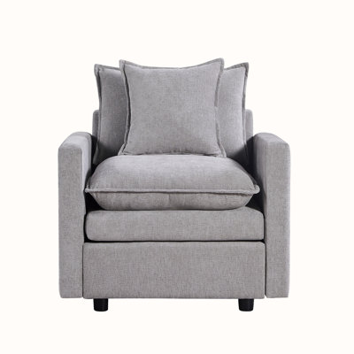 Chenille Fabric Living Room Armchair