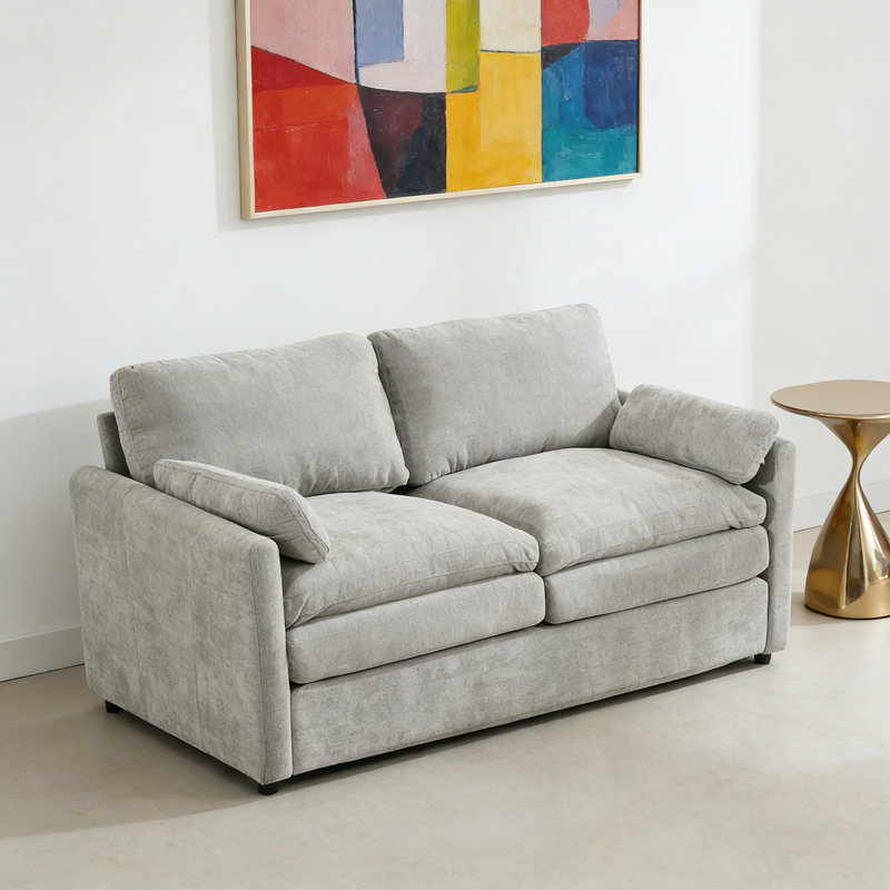 Causeuse rembourrée Cozy, Light Grey