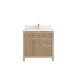 Sonoma Teak 36'' Single Bathroom Vanity with Quartz Top