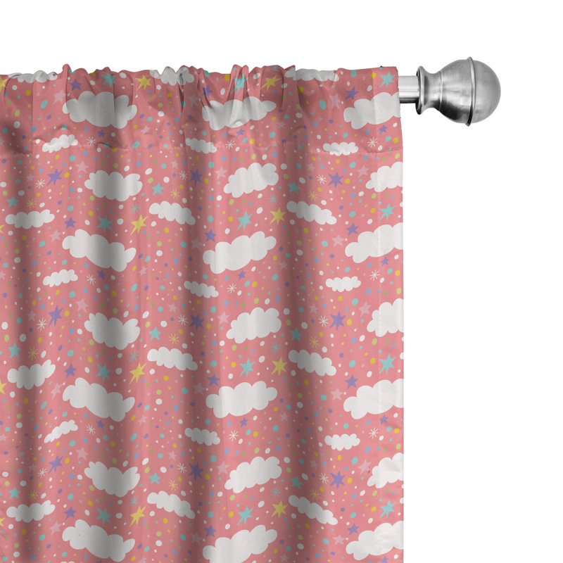 Nursery Semi-Sheer Rod Pocket Sliding Panel, 28" x 63"