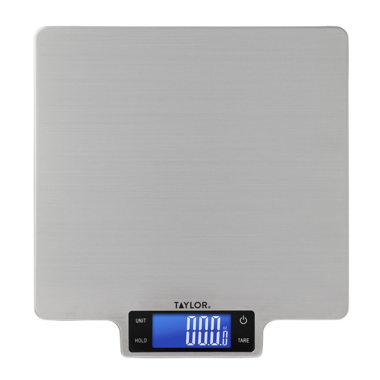 Taylor Digital Stainless Steel LED 11 lb. Kitchen Scale and Food