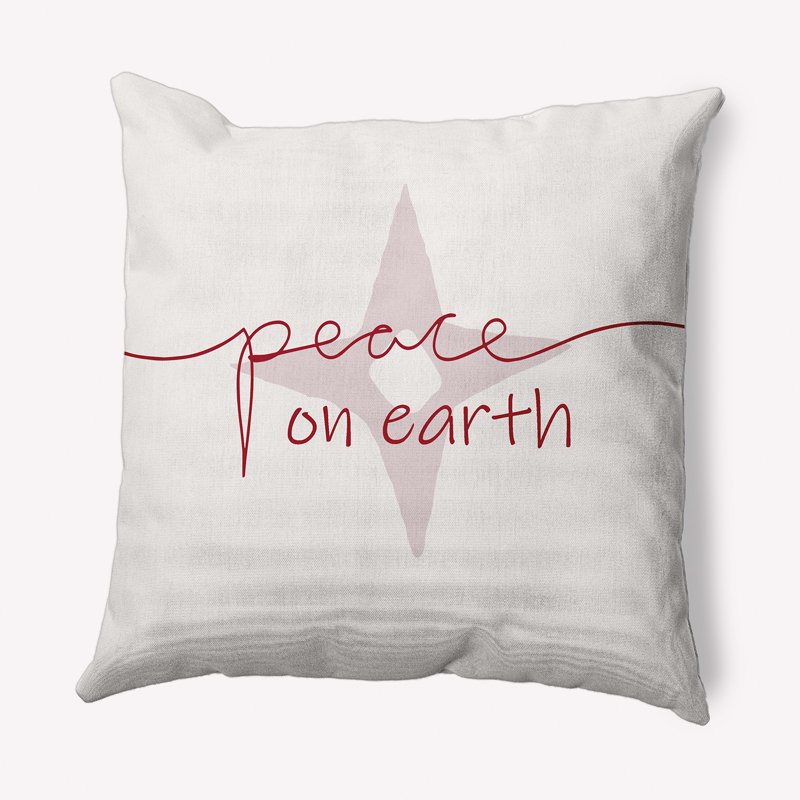 Essence des Fêtes Paix sur terre, 16 po x 16 po, Rouge