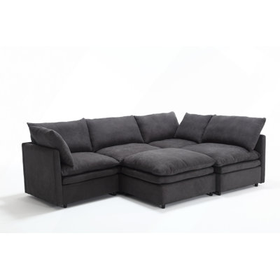 Modern U-Shaped Sectional Sofa ,5-Seat Upholstered  Sofa Furniture,Sleeper Sofa Couch With Chaise Lounge For Living Room,Apartment,Polyester