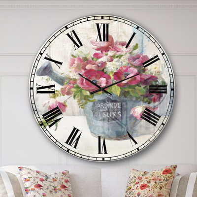 Maison Des Fleurs I - Farmhouse Wall Clock