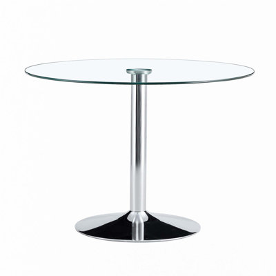 39.7" Glass Dining Table