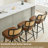 Swivel Upholstered Counter Stools With Rattan Back-970377916-970377912
