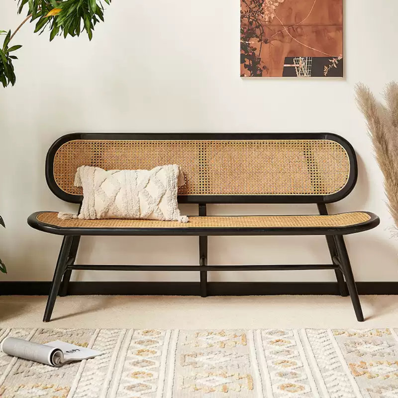 Simple Retro Black Bench