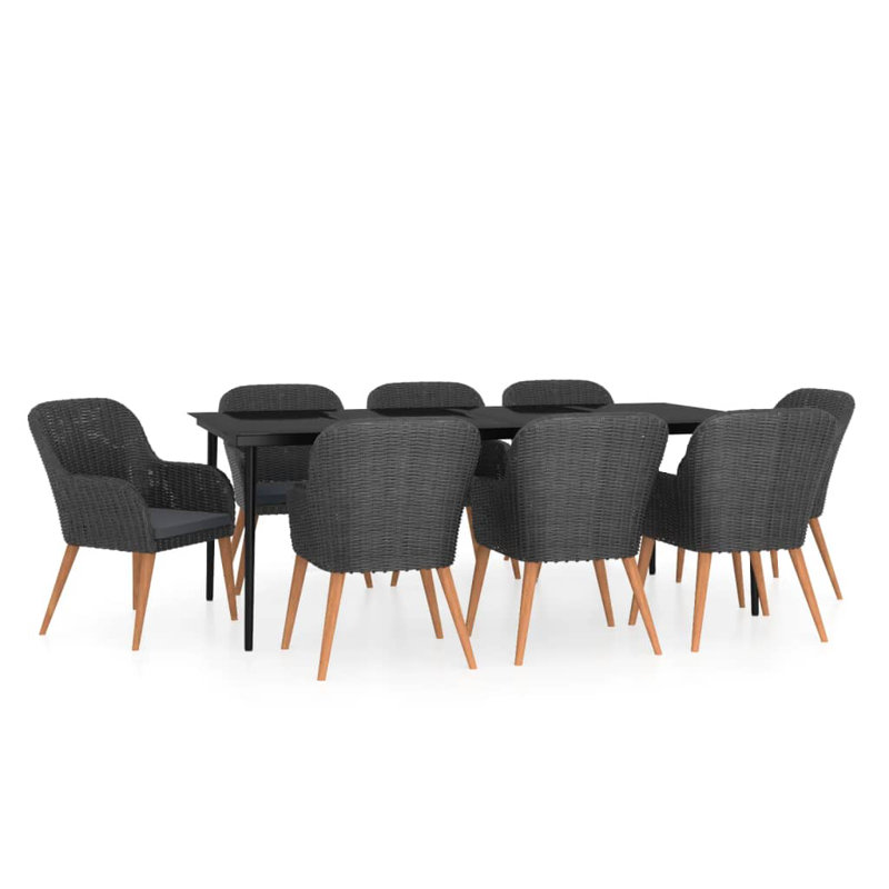 Janill Square 2 - Person Bistro Set, 29.1" H x 31.5" W x 31.5" D, Black, 2