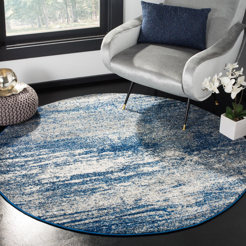 Casey-Marie Performance Abstract Rug, Round 6'7"