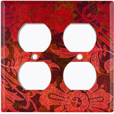 Patterned 2 - Gang Toggle Light Switch Standard Wall Plate