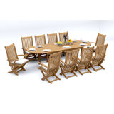 7 Pcs Grade-A Teak Wood Dining Set: 118" Double Extension Mas Oval Trestle Leg Table And 6 Warwick Reclining Arm Chairs #11Wa2706