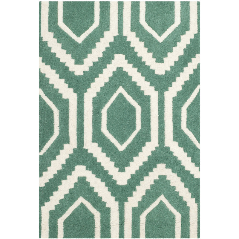Tapis en laine touffeté à la main Deedie, Rectangle 2 pi x 3 pi
