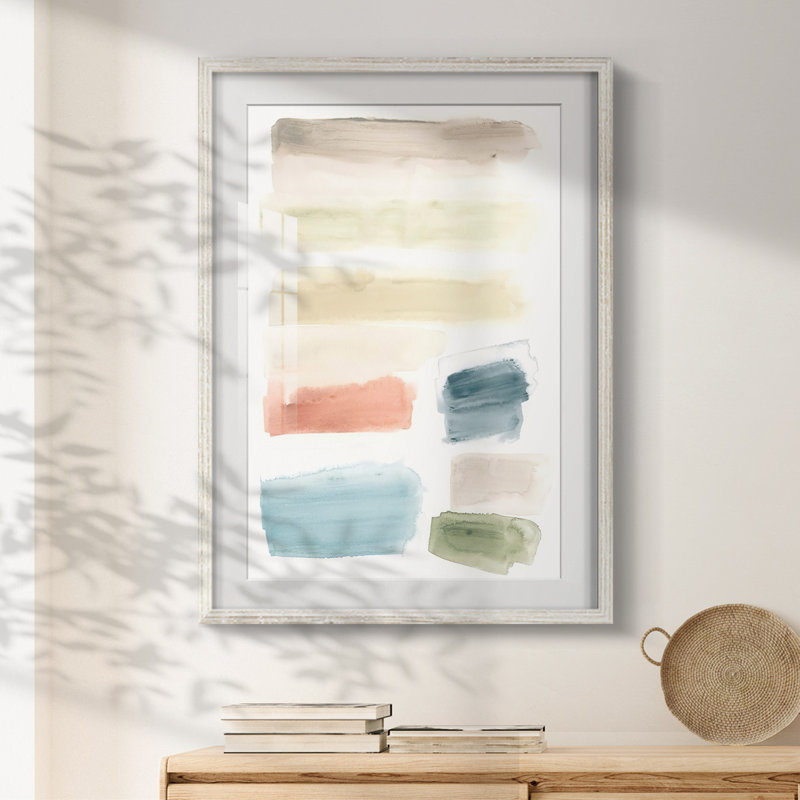 Watercolor Swatches II - reproduction encadrée, H 28,5 po x l 20,5 po, Blanc