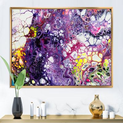 Shapes In Mauve et jaune liquide Art III - décoration murale moderne en toile